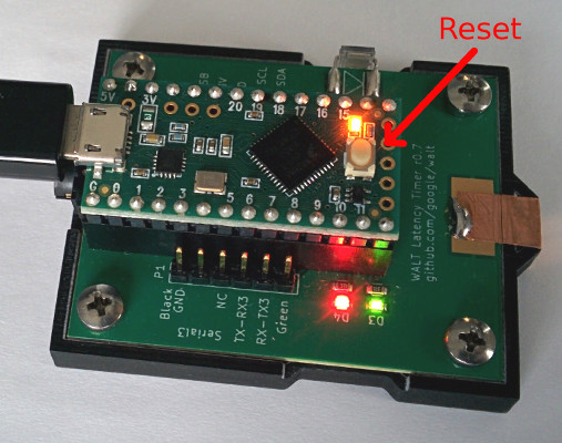 Click Teensy reset button then reprogram WALT from the app Teensy reset and reprogram