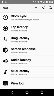 WALT app main screen WALT app screenshot