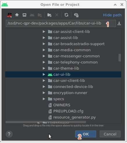 Navigating to car-ui-lib